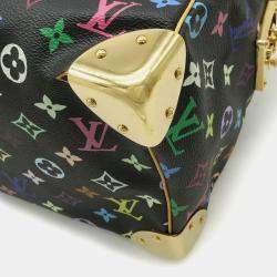 Louis Vuitton Monogram Multicolore Speedy 30 Noir Black Canvas Handbag