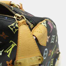 Louis Vuitton Monogram Multicolore Speedy 30 Noir Black Canvas Handbag