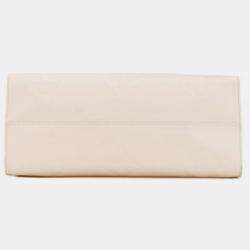 Pre Owned Louis Vuitton OnTheGo GM White Leather Monogram Empreinte Giant Shoulder Bag