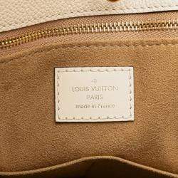 Pre Owned Louis Vuitton OnTheGo GM White Leather Monogram Empreinte Giant Shoulder Bag