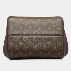 Louis Vuitton Monogram Fold Tote MM Wine Red PVC and Leather Shoulder Bag