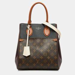 Louis Vuitton Monogram Fold Tote MM Wine Red PVC and Leather Shoulder Bag