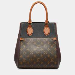 Louis Vuitton Monogram Fold Tote MM Wine Red PVC and Leather Shoulder Bag