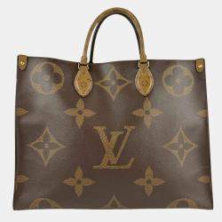 Louis Vuitton OnTheGo GM Monogram Reverse Brown Canvas Shoulder Bag