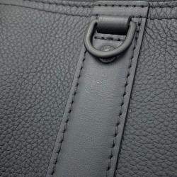 Louis Vuitton Shoulder Bag Grain Leather Damier Distorted City Keepall Black