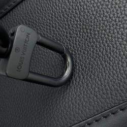 Louis Vuitton Shoulder Bag Grain Leather Damier Distorted City Keepall Black