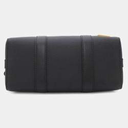 Louis Vuitton Shoulder Bag Grain Leather Damier Distorted City Keepall Black