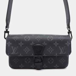 Louis Vuitton Shoulder Bag Monogram Eclipse Montsouris Wearable Wallet Black
