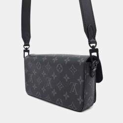 Louis Vuitton Shoulder Bag Monogram Eclipse Montsouris Wearable Wallet Black
