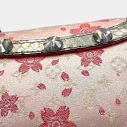 Louis Vuitton Shoulder Bag Monogram Satin Griotte Cherry Blossom