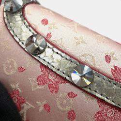 Louis Vuitton Shoulder Bag Monogram Satin Griotte Cherry Blossom