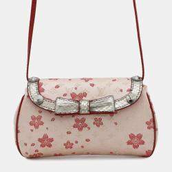 Louis Vuitton Shoulder Bag Monogram Satin Griotte Cherry Blossom
