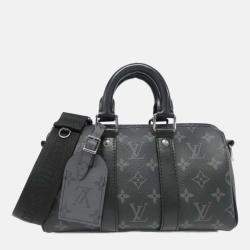 Louis Vuitton Monogram Eclipse Reverse Keepall Bandouliere 25Cm Boston Bag