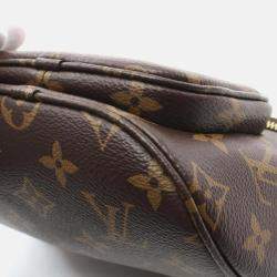 Louis Vuitton Mini Bum Bag Handbag Coated Canvas Leather Monogram Brown