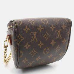 Louis Vuitton Mini Bum Bag Handbag Coated Canvas Leather Monogram Brown