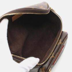 Louis Vuitton Mini Bum Bag Handbag Coated Canvas Leather Monogram Brown