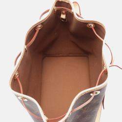 Louis Vuitton Noe Bb Shoulder Bag Coated Canvas Leather Monogram Brown