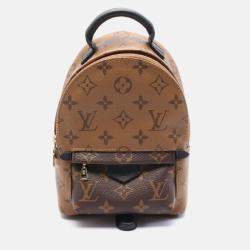 Louis Vuitton Palm Springs Backpack Mini Coated Canvas Leather Monogram Reverse Brown