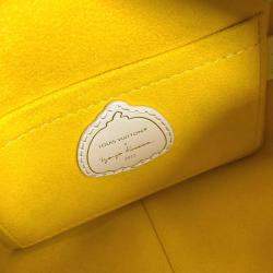 Louis Vuitton Yayoi Kusama Monogram Empreinte Square Bag Chain Handbag Leather White