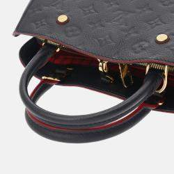 Louis Vuitton Monogram Empreinte Montaigne Bb 2Way Marine Rouge Leather Handbag
