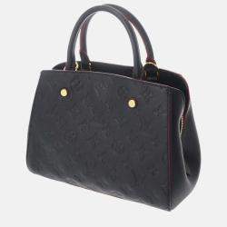 Louis Vuitton Monogram Empreinte Montaigne Bb 2Way Marine Rouge Leather Handbag