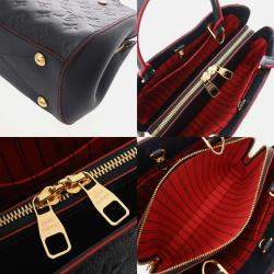 Louis Vuitton Monogram Empreinte Montaigne Bb 2Way Marine Rouge Leather Handbag