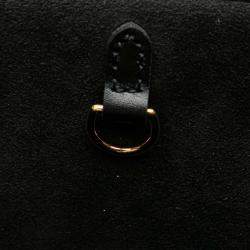 Louis Vuitton Monogram On The Go Gm Handbag Tote Bag Black White Blue Canvas Leather