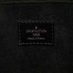 Louis Vuitton Monogram On The Go Gm Handbag Tote Bag Black White Blue Canvas Leather