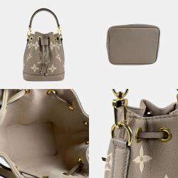 Louis Vuitton Shoulder Bag Bicolor Monogram Empreinte Nano Noe Creme