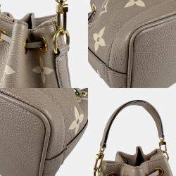 Louis Vuitton Shoulder Bag Bicolor Monogram Empreinte Nano Noe Creme