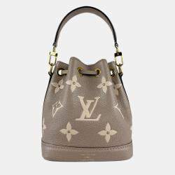 Louis Vuitton Shoulder Bag Bicolor Monogram Empreinte Nano Noe Creme