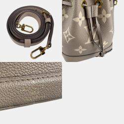 Louis Vuitton Shoulder Bag Bicolor Monogram Empreinte Nano Noe Creme