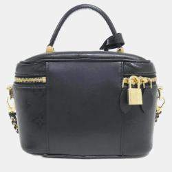 Pre Owned Louis Vuitton Ink Vanity PM Balck Lambskin Monogram Bag
