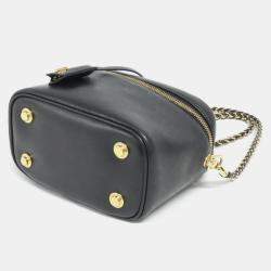 Pre Owned Louis Vuitton Ink Vanity PM Balck Lambskin Monogram Bag