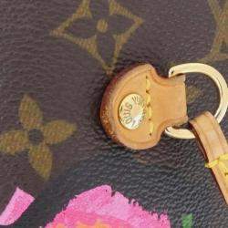 Pre Owned Louis Vuitton Neverfull MM Limited Edition Monogram Roses Tote Bag