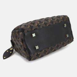 Louis Vuitton Monogram Eclipse Speedy 30 Handbag Brown Black Sequins