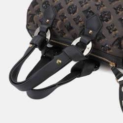 Louis Vuitton Monogram Eclipse Speedy 30 Handbag Brown Black Sequins
