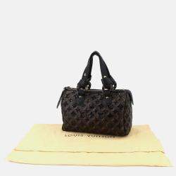 Louis Vuitton Monogram Eclipse Speedy 30 Handbag Brown Black Sequins