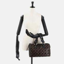 Louis Vuitton Monogram Eclipse Speedy 30 Handbag Brown Black Sequins