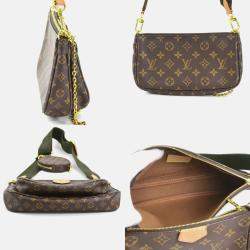 Pre Owned Louis Vuitton Multi Pochette Accessoires Brown Monogram Canvas Shoulder Bag