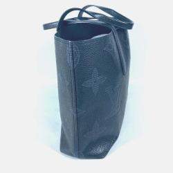 Pre Owned Louis Vuitton Voyage Black Monogram Giant Shadow Leather Tote Bag