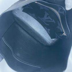 Pre Owned Louis Vuitton Voyage Black Monogram Giant Shadow Leather Tote Bag