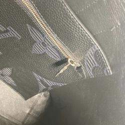 Pre Owned Louis Vuitton Voyage Black Monogram Giant Shadow Leather Tote Bag