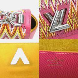 Louis Vuitton Shoulder Bag Epi Twist Mm Leather Pink X Multicolor Silver