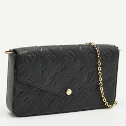 Louis Vuitton Black Monogram Empreinte Leather Felicie Pochette Bag