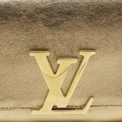 Louis Vuitton Gold Leather Louise Clutch
