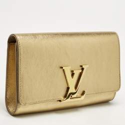 Louis Vuitton Gold Leather Louise Clutch