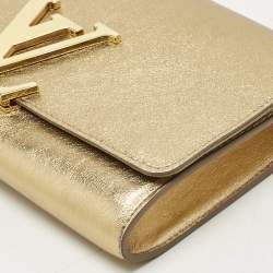 Louis Vuitton Gold Leather Louise Clutch