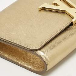Louis Vuitton Gold Leather Louise Clutch