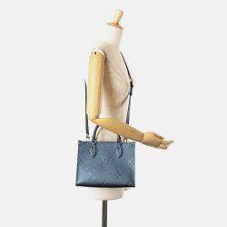 Louis Vuitton Blue Metallic Monogram Giant Empreinte Onthego PM